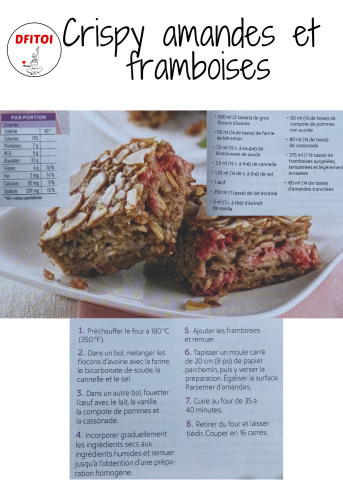 Crispy amandes et framboises